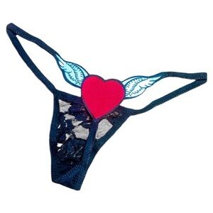 HEART LINGERIE - BLACK w/ LACE